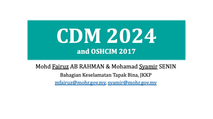 CDM 2024and OSHCIM 2017